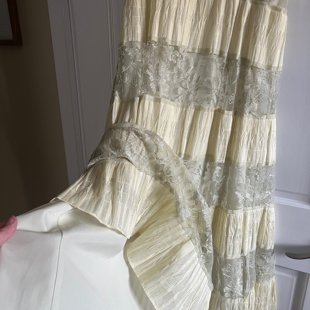 Ann Taylor Yellow Tiered Ruffled Midi Dress - Picture 5 of 6